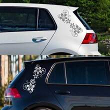 Pegatinas de flores creativas y coloridas, pegatinas decorativas de alta adhesión e impermeables para puertas y ventanas de coche, accesorios de decoración exterior para coche - Pegatina para coche - Ver 3