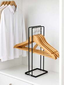 Large Capacity Hanger Stacking Rack, Detachable Hanger, Hanger Storage Rack, Metal Hanger Storage Rack, Space-Saving, Suitable For Velvet Hangers, Space-Saving Heavy Duty Hanger Rack, Freestanding Hanger Stacking Rack, Suitable For Home Laundry Room, Closet, Bedroom, Holiday Decor, Room Decor, Home Decor, Bedroom Decor. Hanger Storage Solution, Suitable For Housewives, Adults And Other Home Organizers, Housewarming, Back To School Season And Other Holiday Gifts - Multicolor - View 3