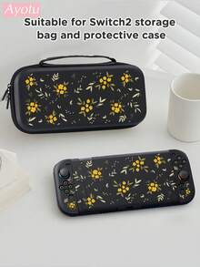 Ayotu Suitable For 2025 New Switch 2 Gold Floral Pattern Game Console Shell And Accessories, Set Includes Protective Case, Storage Bag, Joy-Con Controller Protective Cover And Other Multiple Style Accessories, Autumn Romantic, Ideal Choice For Back To School Gifts - View 11
