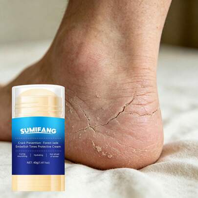 SUMIFANG Bastão de Cuidados com os Pés Anti-Rachaduras, Creme Reparador de Ressecamento do Calcanhar, Hidratante Anti-Rachaduras Outono/Inverno, Melhora a Condição de Descamação e Calosidade dos Pés, Cuidados Diários com os Pés, Presente, 40g