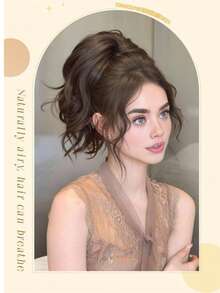 Self-Wrapable Sculptable High Crown Ponytail Hair Extension For Women, Volumizing Invisible Clip-In Hairpiece - Dark Brown - View 7