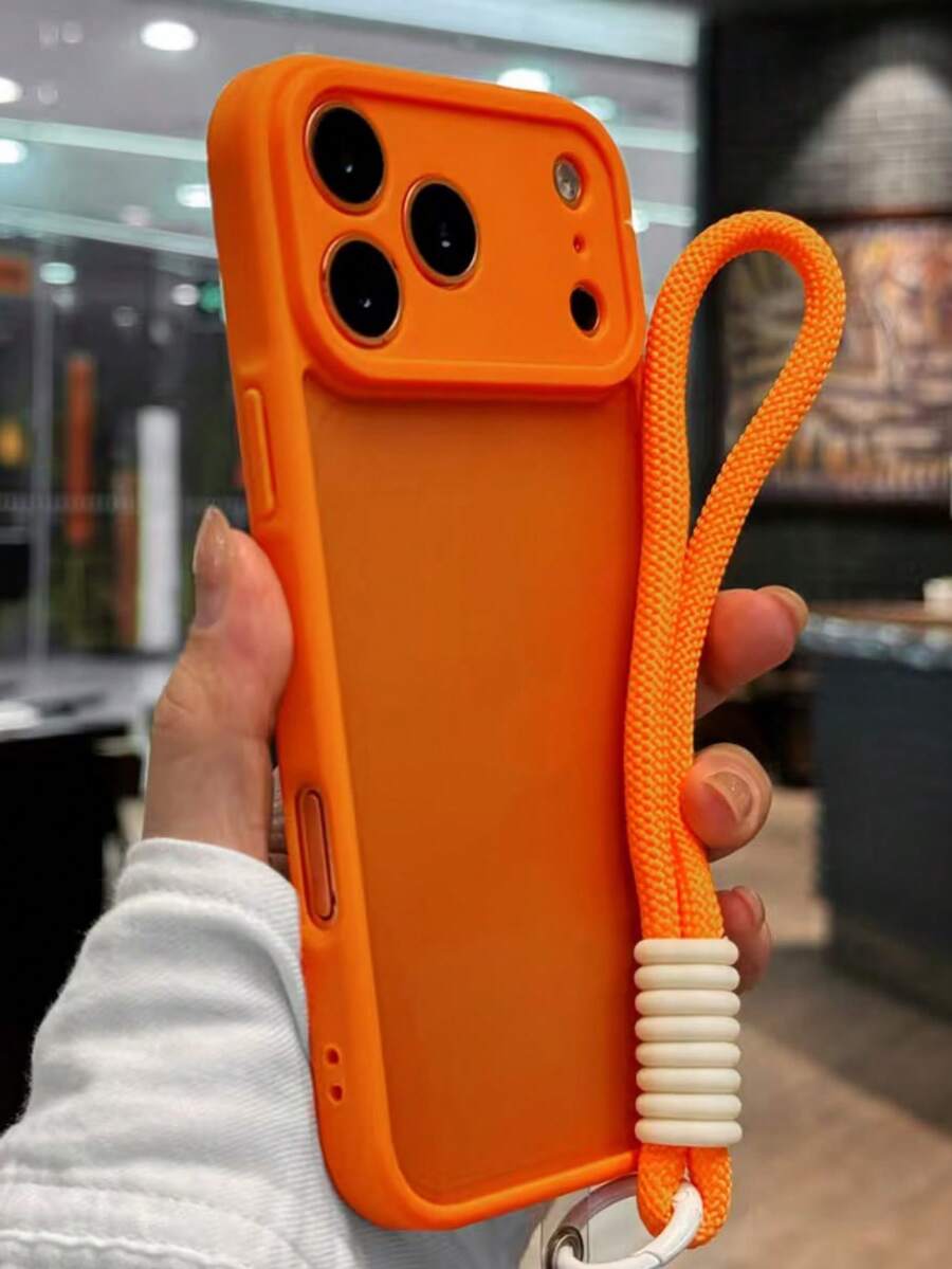 1 Case And 1 Lanyard Luxury Matte Translucent Shockproof Armor Phone Case Compatible With IPhone 17 16 15 14 13 12 11 Pro Max Plus 17 Pro Max Camera Protection Soft Bumper Hard Back Cover
