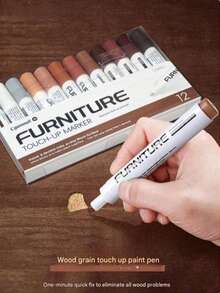 Low Odor Furniture Repair Paint Pen, Suitable For Wood And Metal, Multi-Color Scratch Repair Set, Meets Various Scenario Needs, Suitable For Repairing Scratches On Cabinets And Door Panels - A - View 8