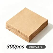 300pcs Square Baking Paper, Food Wax Paper, Food Basket Packaging Paper, Baking Mat, Suitable For Air Fryer, Oven, Cookies, Sandwich, Bread And Cake, Unbleached Non-Stick Baking Sheet, 100/300pcs - Multicolor - View 14