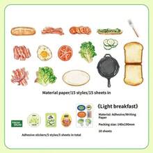 DIY Material Pack Fresh Market Series 5 Gourmet Theme Handmade Fun Planner Decoration Sticky Notes - A - View 13