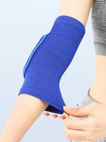 2pcs/1pair Unisex Elastic Elbow Pads, Thickened Sponge Arm Sleeves, Sports Fitness Protective Gear For Tennis, Basketball, Football, Volleyball, Adult Size - Multicolor - View 9