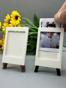 Mini Photo Easel Frame Reusable Desktop Display Stand Multi- Scenario Decorative Gift For Birthday Anniversary Festival Perfect For Friends Classmates - A - View 1