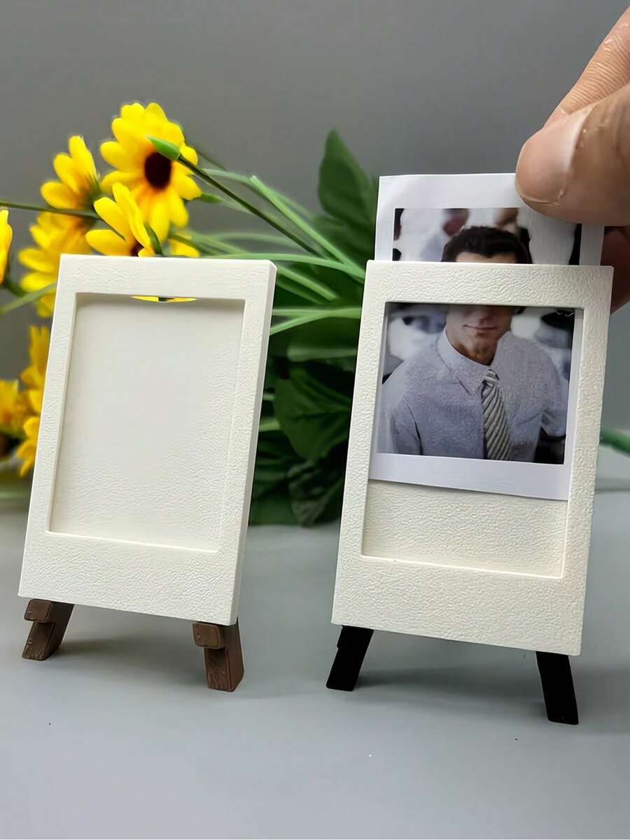 Mini Photo Easel Frame Reusable Desktop Display Stand Multi- Scenario Decorative Gift For Birthday Anniversary Festival Perfect For Friends Classmates - A - View 1