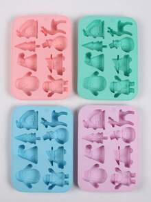 1pc 8-Cavity Silicone Christmas Baking Mold - Santa, Snowman, Tree & Reindeer Designs For Chocolate, Candy, Jelly & Pudding - Perfect For DIY Holiday Treats, Cake Mold - Multicolor - View 11