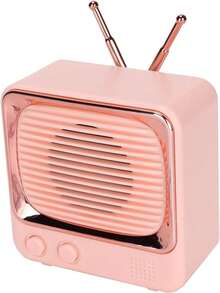 Altavoz inalámbrico portátil estilo TV retro, Bluetooth 5.0, 3 W y autonomía indicada de 8 a 9 horas - Rosa - Ver 2
