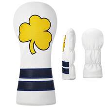 1pc Embroidered Yellow Clover Golf Club Head Cover, Pu Club Protector For Driver Fairway Wood Hybrid, Sports Golf Accessory - Multicolor - View 7