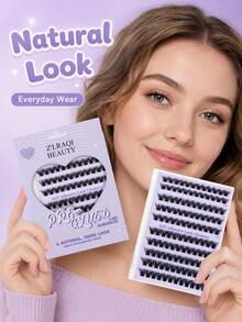 120pcs Self Adhesive Lashes+Fake Lashes Tweezers Segmented Ultra Soft, Naturally Curled, Slender, Grafted Eyelashes For Enlarged Eyes, Portable For Daily Commuting, Lightweight And Non Irritating To The Eyes Glue Free Eyelash - View 7