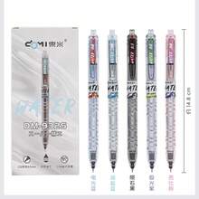 12pcs Dongmi Retractable Neutral Pens, INS Minimalist Transparent Barrel, CS Conical Tip 0.5mm, Student Exam Practice Pens, INS Style Transparent Body, Multiple Fresh Colorful Shells, Exquisite Appearance, CS Conical Tip 0.5mm, Smooth And Stable Tip, Even And Fluid Ink Flow, No Ink Skipping Or Fading, Comfortable Hand Feel For Long-Term Writing, Uniform Black Ink Refill, Clear And Neat Handwriting, Retractable Tip, No Cap Needed - A - View 8