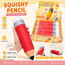 1pc Oversized Realistic Pencil Squeeze Toy, Super Soft Slow Rebound Stress Relief Toy, Fun Creative Desktop Finger Toy, Suitable For Students And Office Workers, Creative Holiday Gag Gift - Multicolor - View 5