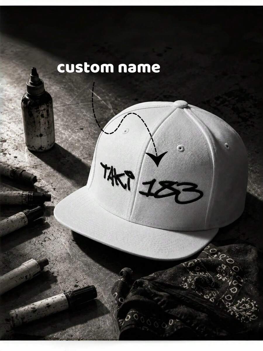 Unisex Baseball Cap With Letter Combination, Customized Embroidered Logo Hat, Club Gift, Vintage Style Trucker Hat, Bachelorette Party Hat, Bridesmaid Gift - Multicolor - View 1