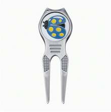 Golf Divot Tool With Magnetic Ball Marker, Metal Green Repair Fork, Portable Golf Ball Mark Repair Tool, Golf Accessories - Robot Dog Red - View 11