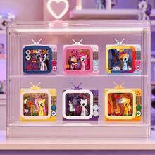 MINISO My Little Pony Retro TV Scene Ornament, 1 Random Design, Music Theme Character Decor For Desk Shelf, Birthday Christmas Gift - Random One - View 1