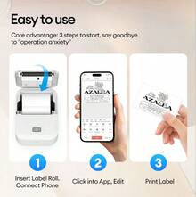 Marklife Portable Label Printer RFID High Definition Printing Self-Adhesive Labels Mini Thermal Printer 2 Inch Inkless Bluetooth Label Maker - Multicolor - View 7