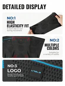 1 Pair Kids Knitted Knee Pads, Sports Knee Pads, Football Accessories, Professional Dance Training Protective Gear - Multicolor - View 4