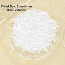 2mm-3mm-4mm-5mm-6mm Mixed Size 1440 Pieces/2000 Pieces/Pack Resin Rhinestone Color Non Heat Fixed Flat Back Adhesive Flash Foaming Rhinestone Jelly Beads For Mugs, Bottles, Rollers, Phone Cases, Handmade DIY Jewelry Accessories - Mixed Size - View 51