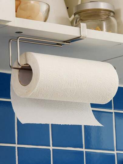 Soporte para Toallas de Papel de Acero Inoxidable Sin Taladro, Resistente y Duradero, Gran Capacidad de Carga, Adecuado para Cocina, Baño, Garaje, Regalo de Graduación, Accesorios de Cocina, Decoración de Habitación, Color y Estilo Aleatorio