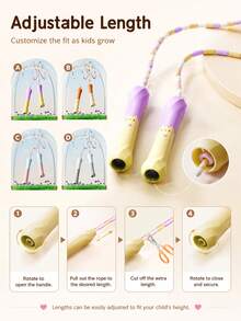 Adjustable Knot Jump Rope With Non-Slip Thumb Grip And Color-Coded Beads - Lightweight And Portable Jump Rope Suitable For Gyms, Travel, Beginners, Fitness Workouts, And Professional Training - Multi-Color Design To Suit Different Skill Levels. - Multicolor - View 4