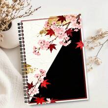 1pc 2D Flat Aesthetic Raisin & Pomegranate Pattern A5 Spiral Notebook, Classic Lined Pages, 100 Pages/50 Sheets High-Quality Paper, School Office Planner Diary Gift, Home Or Office Journal, School Supplies, Office Record Must-Have, Back To School Essential - A - View 7