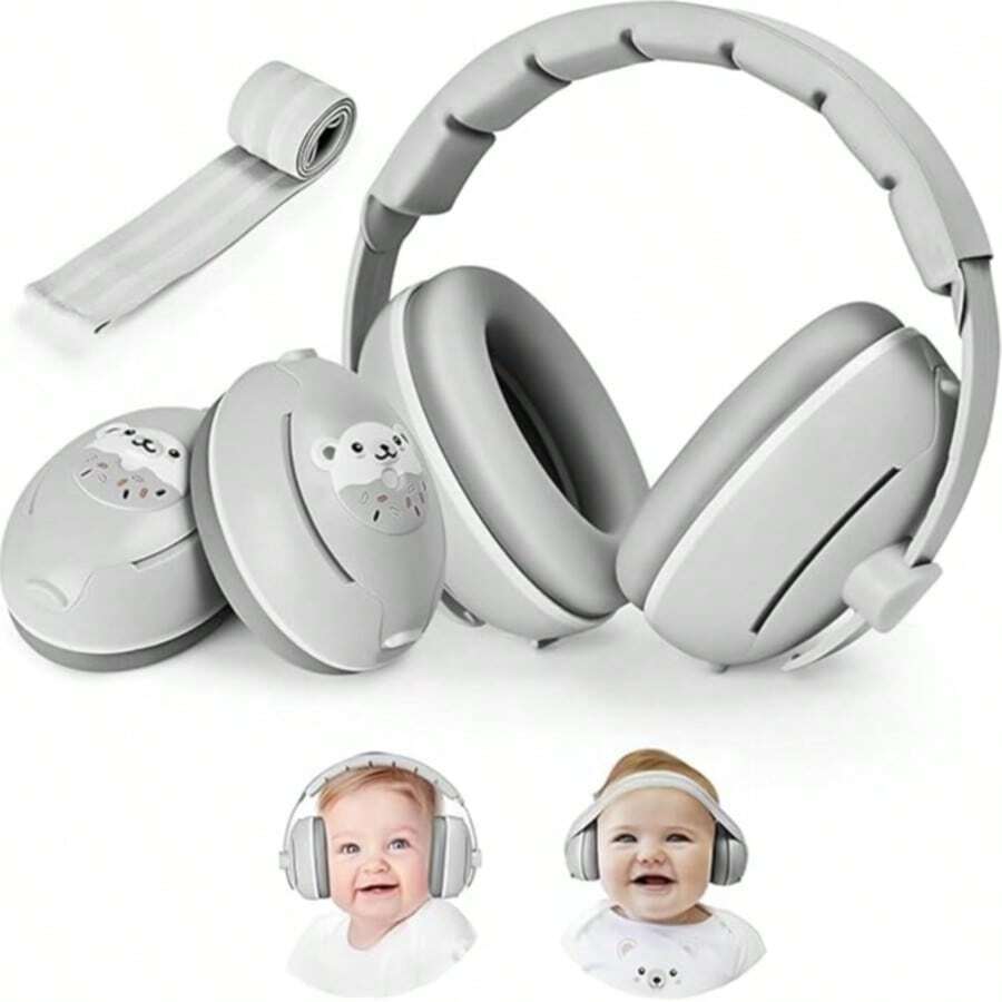 Baby Hearing Protection Earmuffs - Grey - View 1