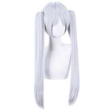 Frieren Cosplay 假髮 - 真實頭皮頂部動漫假髮，耐熱且易於造型，適用於萬聖節、動漫展和日常穿戴，包含假髮帽 - 銀色 - 查看 4
