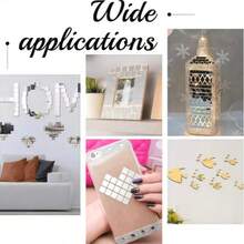 100/500pcs Hand-Cut Mirror Tile Set, Triangle Square Circle Rhombus, DIY Mosaic Art Supplies, Suitable For Home Decor, Wall Mural, Accessory Making, Disco Ball Decoration, Party Atmosphere, Kitchen Living Room Accent Decoration - DD - View 6