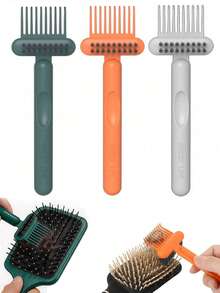 3/2/1pc Set Hair Comb Cleaning Brush, 2-In-1 Comb Cleaning Tool, Hair Comb Cleaner, Mini Hair Comb Cleaning Rake, Efficient Hair Comb Cleaner, Compact And Portable, Suitable For Travel, Unisex, Home Travel Salon Use, Effectively Removes Hair And Dust, Hair Styling Tool - Multicolor - View 1
