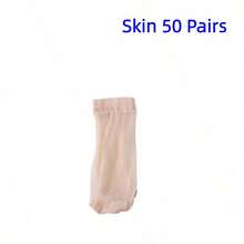 20 Pairs Solid Color Transparent Breathable Daily Wear Women's Mid-Calf Crystal Stockings Suitable For Everyday Use - Black - View 9