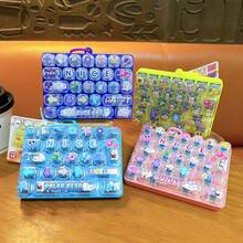 1pc Fun 26-Key Mechanical Keyboard Fidget Toy Keychain, Pressable Stress Relief Pendant For Student Bag - Multicolor - View 1