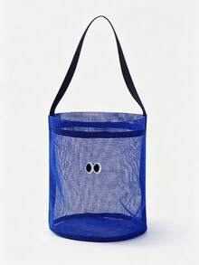 1pc Mesh Breathable Hanging Toiletry Bag, Large Capacity Handheld Bath Storage Bag, Dry & Wet Separation, Vacation Essential, Makeup Bag, School Season, Bathroom Storage, Suitable For Shower, Beach, Swimming And Gym - Multicolor - View 11