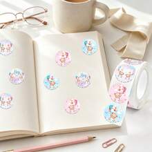 500PCS (1 Roll) Gender Reveal Stickers, Shower Party Decoration Stickers, Party Stickers, Gift Bag Sealing Stickers, Party Decoration, Home Decor, Gift Boy Stickers, Girl Stickers - Multicolor - View 6
