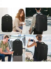 NEWHEY Laptop Backpack 15.6 Inch Travel Backpack For Men And Women Anti Theft Backpacks Large Waterproof Computer Backpack For Work School, TSA Friendly - Black - View 7