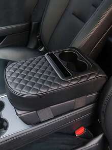 1pc Multifunctional Car Armrest Box Pad, Large Cup Holder Storage Armrest Box Heightening Pad, Car Armrest Pad, All Season Universal - Multicolor - View 7