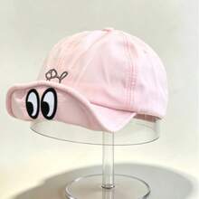 Casquette de baseball mignonne avec broderie d'œil de dessin animé, chapeau de style de rue Y2K rouge bleu rose, casquette de papa de sport décontractée unisexe pour les couples - Plusieurs modèles - Voir 7
