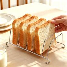 1/2pcs Stainless Steel Toast Rack, Multi-Slot Bread Slice Drying Rack, Heat-Resistant Metal Wire Toast Rack, Suitable For Air Fryer, Oven, Microwave, Home Kitchen, Restaurant, Breakfast Baking Bread Drying, Party, Holiday, Halloween, Christmas Gift - - - View 9