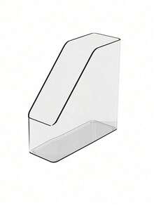 1/2pcs Transparent Bookshelf Desktop Storage Rack Thick Acrylic File Organizer Box Transparent Invisible Acrylic Book Stand Multi-Functional Office Desk Storage Rack Student Stationery Rack Bookshelf Storage Box Transparent Magazine Holder Suitable For Desktop Organization Student Office Bookshelf Magazine Rack Transparent Plastic Vertical File Magazine Storage Box Desktop File Magazine Bookshelf Office Desk Storage Rack Best Gift For Students Suitable For Various Occasions Decoration Holiday Gifts And More Essential For Back To School Season - View 10