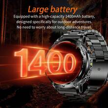 GAWSUG 1400mAh Battery Military Smart Watch Men Bluetooth Call Flashlight IP68 Waterproof Tactical Rugged Watch Gift For Android IOS - View 4