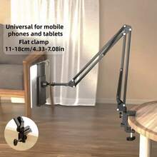 1pc Adjustable Phone Holder, Tablet Stand, Phone Video Stand, Flexible Arm Angle Adjustment, Desktop Stand, Flexible 360° Rotation, Perfect For Content Creation, Baking, Crafts, Cooking And More. - Support - View 11