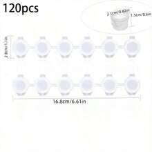 6/60/120/240pcs Empty Paint Cups, Plastic Paint Cups, 6-Compartment Empty Paint Cups, Suitable For Art Painting, Handmade Crafts - Multicolor - View 13