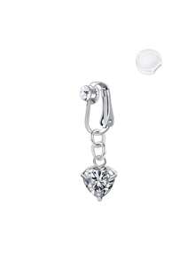 Fake Belly Ring Bell Button Rings Fake Belly Piercing Heart Butterfly Dangle Clip On Umbilical Navel Cartilage Earring Clip - Multicolor - View 15