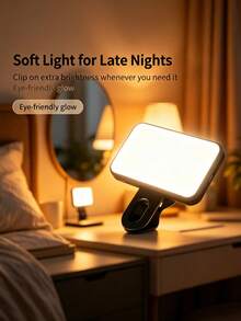 1pc Mini Clip-On LED Selfie Fill Light, 3 Color Modes And Adjustable Brightness, Portable Lighting For Phone, Laptop, Camera, Suitable For Selfie, Video Call, Vlog, Set Available, Accessories Sold Separately - Multiple Styles - View 9