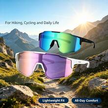 Unisex Sports Eyewear, Rimless Wide-View Sports Glasses, Suitable For Running And Travel; Men's Glasses, Running Glasses, Outdoor Use Women's Glasses - Multicolor - View 4