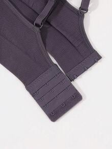 Sujetador sin costuras y sin aros con soporte para mujeres, cómodo, transpirable y amigable con la piel, previene el descolgamiento - Gris Oscuro - Ver 7