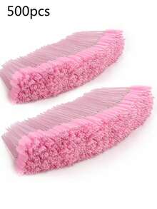 500pcs/100pcs/50pcs/10pcs Black Eyelash Mascara Brush Heads, Suitable For Eyebrow Mascara Extender (Pink), Eyebrow Brush, Eyeshadow Brush - Pink - View 18