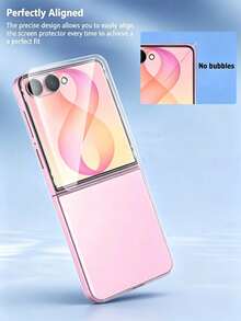 2 Packs 9H Tempered Glass Screen Protector ForSamsung Galaxy Z Flip 8 (Front Screen Only) R, Bubble Free, 9H Hardness, Fingerprint Unlock & Face ID Compatible, Easy Install, Case Friendly - Clear - View 2