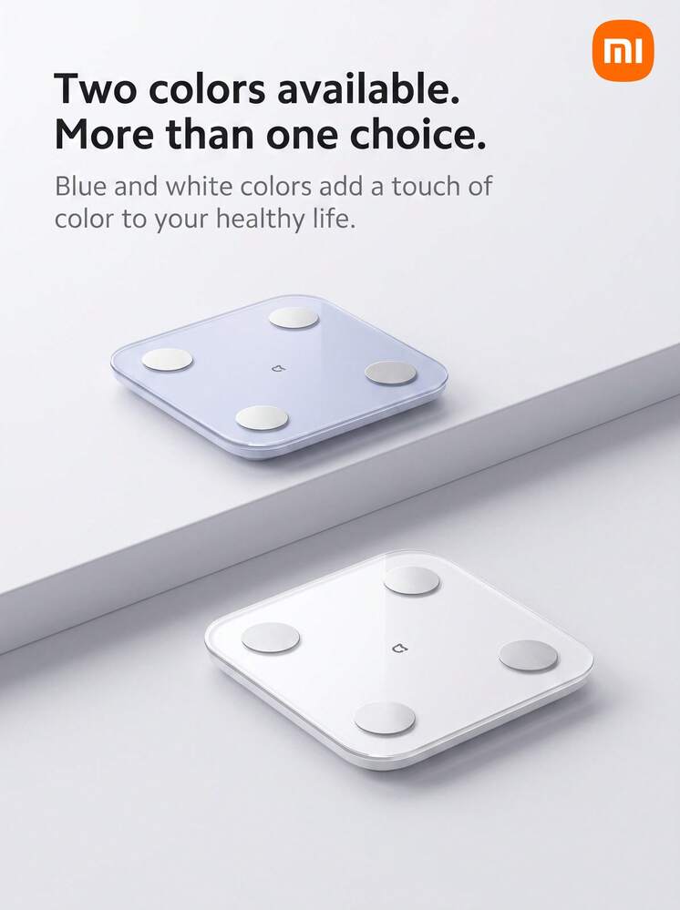 Xiaomi S400 Smart Body Fat Scale Dual-Frequency Accurate Fat Measurement | 25 Body Composition Reports + Static Heart Rate Detection | Supports APP Data Management Multiple Weighing Modes Suitable For The Whole Family - Light Blue - View 2